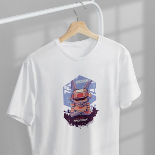 T-shirt Robot Rabbit Sci Fi Cyber Urban