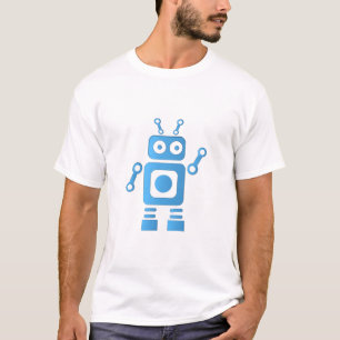 T-shirt Robot rétro bleu