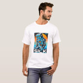 T-shirt Robot Retro Sick (Devant entier)