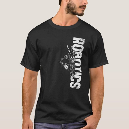 T-shirt Robot Robotics Engineer Vintage (Devant)