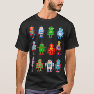 T-shirt Robot Robotics Retro Team 12 Toy Fun Eng AI Nerd