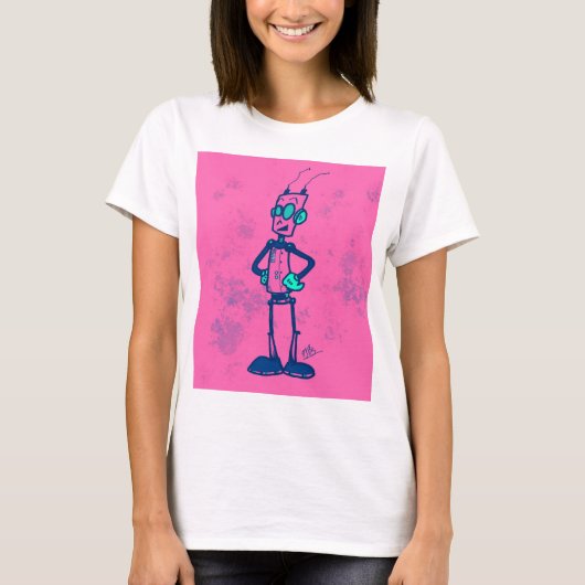 T-shirt Robot rose (Devant)