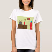T-shirt Robot rouge rétro (Devant)