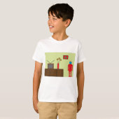 T-shirt Robot rouge rétro (Devant entier)