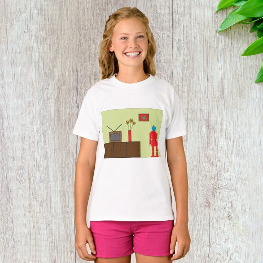 T-shirt Robot rouge rétro