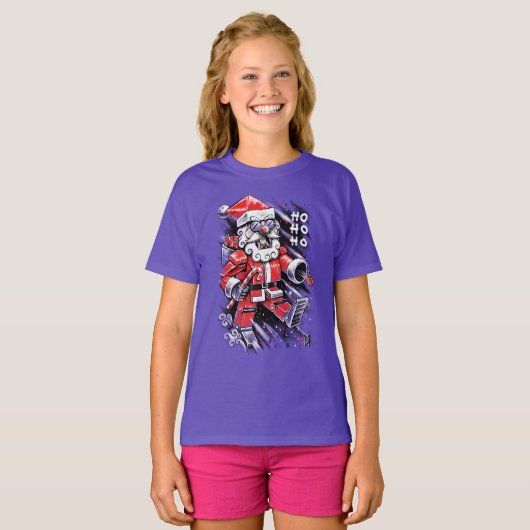 T-shirt Robot Santa Claus (Devant entier)
