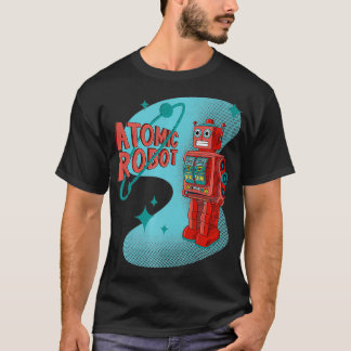T-shirt Robot spatial atomique vintage Action futuriste ré