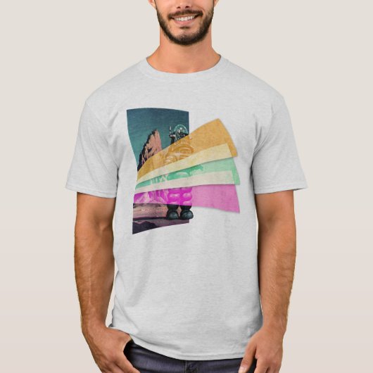 T-shirt Robot spatial Vaporwave (Devant)
