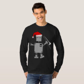 T-shirt Robot Trombone Santa Hat (Devant entier)