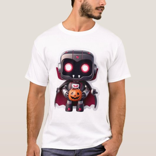 T-shirt Robot Vampire Halloween style technique Déplaisant (Devant)