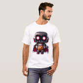 T-shirt Robot Vampire Halloween style technique Déplaisant (Devant entier)