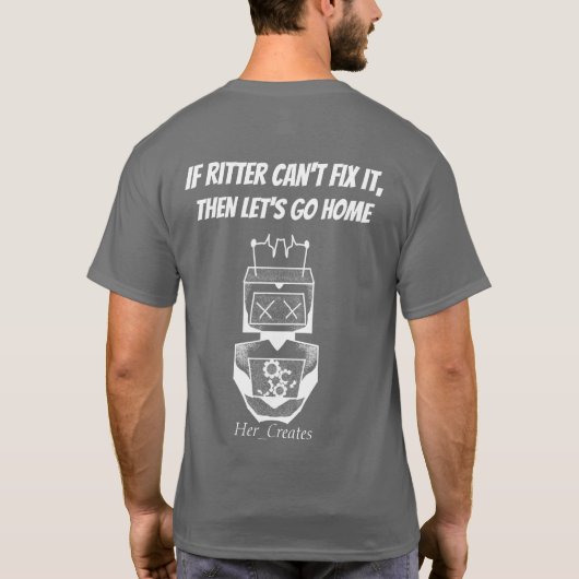 T-shirt robot (Variant blanc) (Dos)