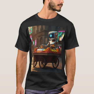 T-shirt Robot Vendeur de Fruits – Art de Fusion de Rue Égy