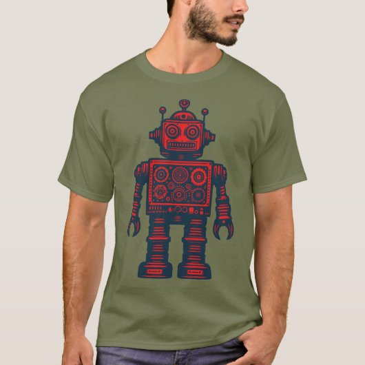 T-shirt Robot Vintage (Devant)
