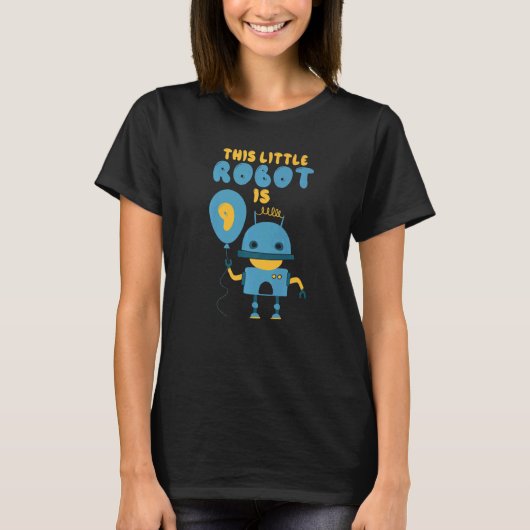 T-shirt Robotique Ce petit robot est 9 Anniversaire (Devant)