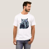 T-shirt Robotique Hippo Face Art (Devant entier)
