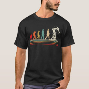 T-shirt Robotique Ingénieur Robotique Evolution Retro Vint