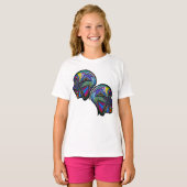 T-shirt Robotique Lancer Pillow Trivet Horloge ronde (Devant entier)