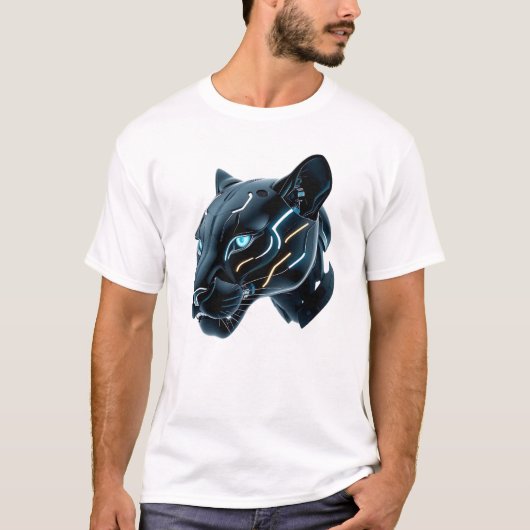 T-shirt Robotique Panther Face Art (Devant)
