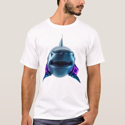 T-shirt Robotique Shark Face Art Tee (Devant)