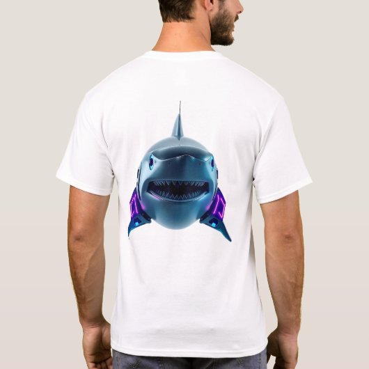 T-shirt Robotique Shark Face Art Tee (Dos)