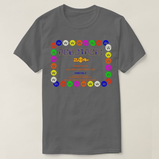 T-shirt Robotron 2084 rétro arcade jeu conception de venti (Design devant)