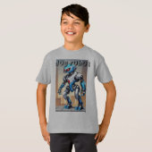 T-shirt robots-animaux -chats-chiens-serpents-lion-léopard (Devant entier)