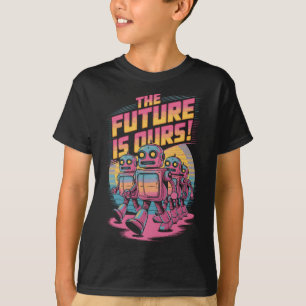 T-shirt Robots Futuristes Rétro L'Avenir Est Notre Concept