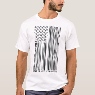 T-shirt Robots pour le président (drapeau de code barres)
