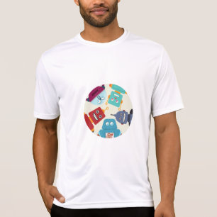 T-shirt robots qui regardent vers le bas