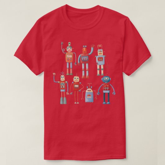 T-shirt Robots rétro vintages (Design devant)