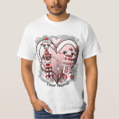 T-shirt robots scifi amoureux (Devant)