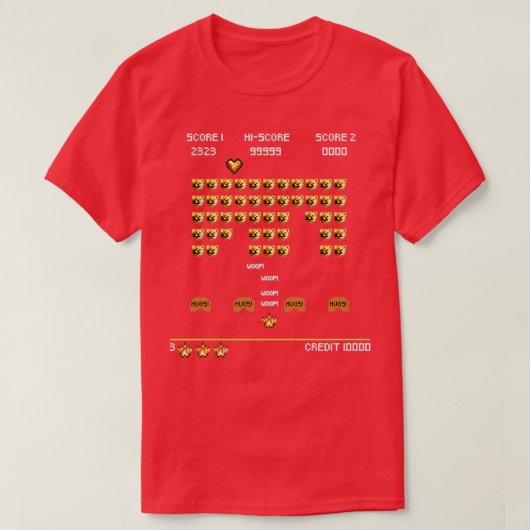 T-SHIRT ROBUST INVADERS SPACE JEU (Design devant)