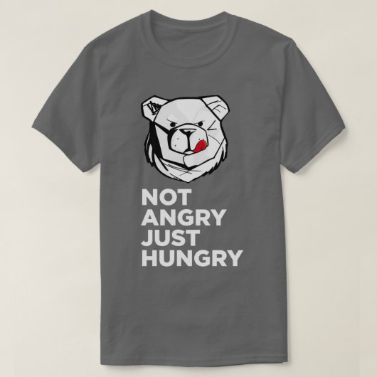 T-shirt ROBUST Pas en colère juste faim blanc (Design devant)