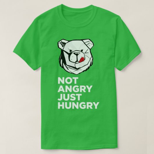 T-shirt ROBUST Pas en colère juste faim blanc classique TS (Design devant)