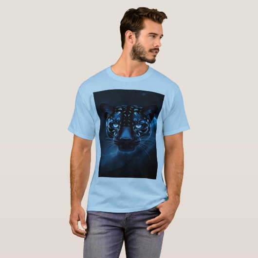 T-shirt robuste en tigre noir - graphique gras en  (Devant entier)