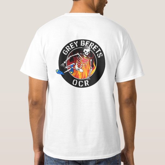 T-shirt ROC grise T de base de bérets (Dos)