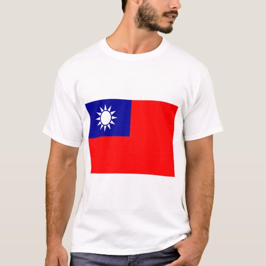 T-shirt ROC Taïwan - drapeau taiwanais - 中華民國國旗 - 青天白日滿地紅 (Devant)