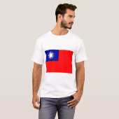 T-shirt ROC Taïwan - drapeau taiwanais - 中華民國國旗 - 青天白日滿地紅 (Devant entier)