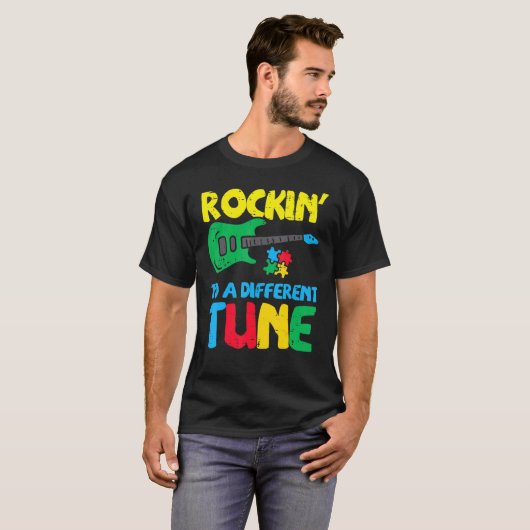 T-shirt Roche À Différentes Sensibilisations sur l'autisme (Devant entier)