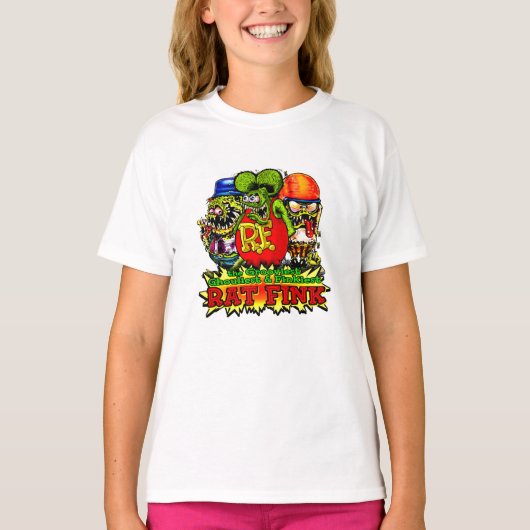 T-shirt roche chaude de rat fink (Devant)
