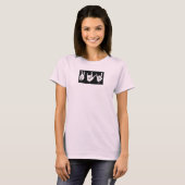 T-shirt roche d'amour de paix (Devant entier)