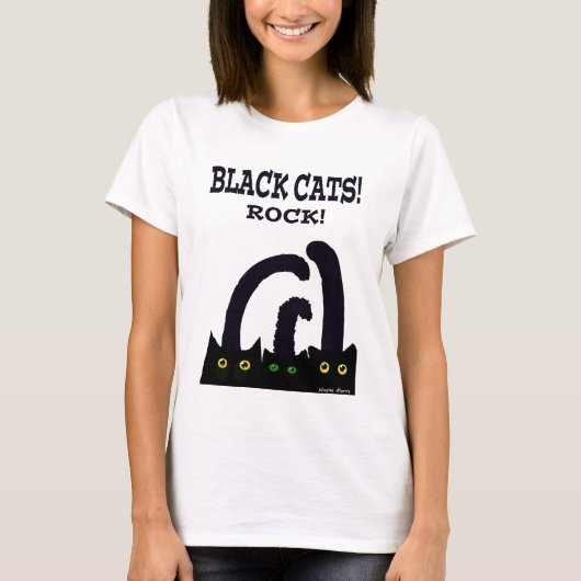 T-shirt Roche de chats noirs (Devant)