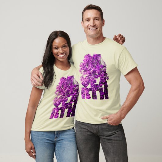 T-shirt Roche de corail violet (Unisexe)