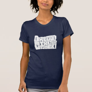T-shirt Roche de filles de l'Orégon ! (bleu marine)