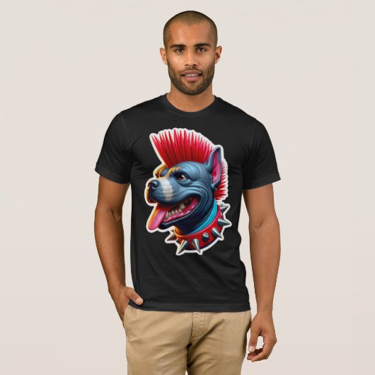 T-SHIRT ROCHE DE PUNK STAFFY-RED (Devant entier)