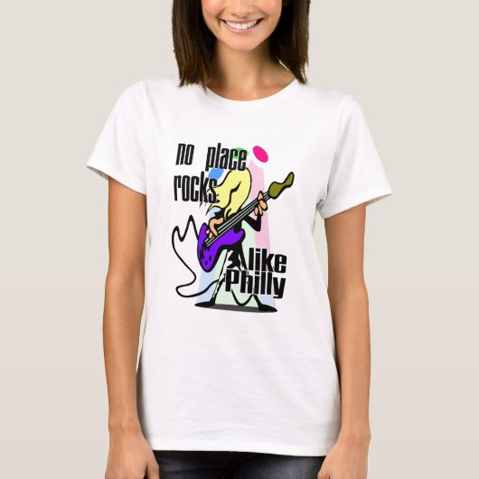 T-shirt Roche d'endroit n'aime pas Philly (Devant)