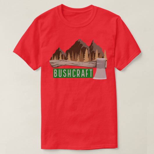 T-SHIRT ROCHE DES COMPÉTENCES DE BUSHCRAFT (Design devant)