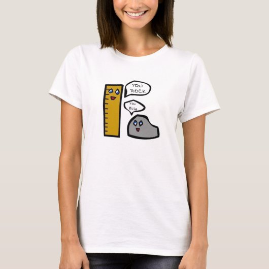 T-shirt Roche et règle (Devant)