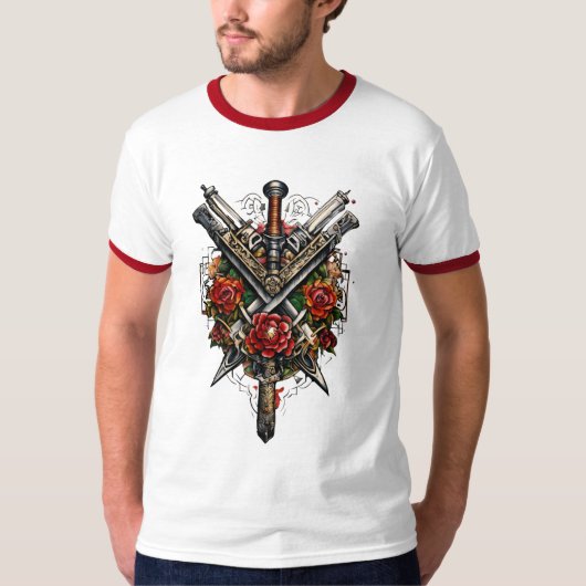 T-shirt Roche et rouleau crâne électrique (Devant)